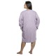 Γυναικείο Μακρυμάνικο Νυχτικό Plus Size Μοβ Με Καρδούλες Γυναικείο Μακρυμάνικο Νυχτικό Plus Size Μοβ Με Καρδούλες