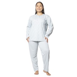 Πιτζάμα Γυναικεία Plus Size Βεραμάν Με Καρδούλες