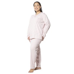 Πιτζάμα Γυναικεία Plus Size Ροζ Με Καρδούλες