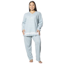 Πιτζάμα Γυναικεία Plus Size Βεραμάν Πουά