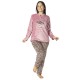 Πιτζάμα Γυναικεία Fleece Ροζ Λεοπάρ Με Σχέδιο Ομπρέλα Πιτζάμα Γυναικεία Fleece Ροζ Λεοπάρ Με Σχέδιο Ομπρέλα