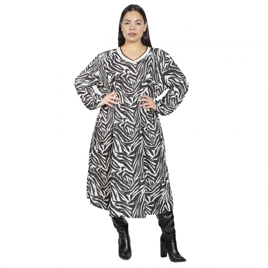 Γυναικείο Φόρεμα Plus Size Ζεβρέ Γυναικείο Φόρεμα Plus Size Ζεβρέ
