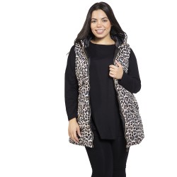 Γυναικείο Καπιτονέ Μπουφάν Plus Size Τιγρέ Γυναικείο Καπιτονέ Μπουφάν Plus Size Τιγρέ