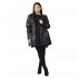 Γυναικείο Μπουφάν Δερματίνης Plus Size Μαύρο
