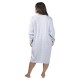 Γυναικείο Μακρυμάνικο Νυχτικό Plus Size Γκρι Με Καρδούλες Γυναικείο Μακρυμάνικο Νυχτικό Plus Size Γκρι Με Καρδούλες
