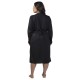 Γυναικείο Μακρυμάνικο Νυχτικό Plus Size Μαύρο Γυναικείο Μακρυμάνικο Νυχτικό Plus Size Μαύρο