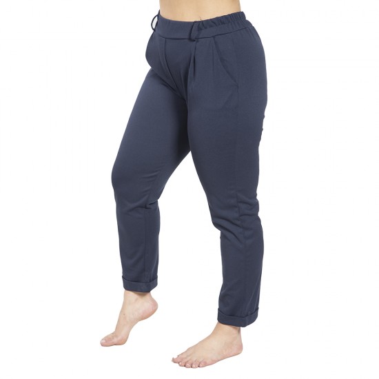 Παντελόνι Γυναικείο Plus Size Μπλε Σκούρο Παντελόνι Γυναικείο Plus Size Μπλε Σκούρο