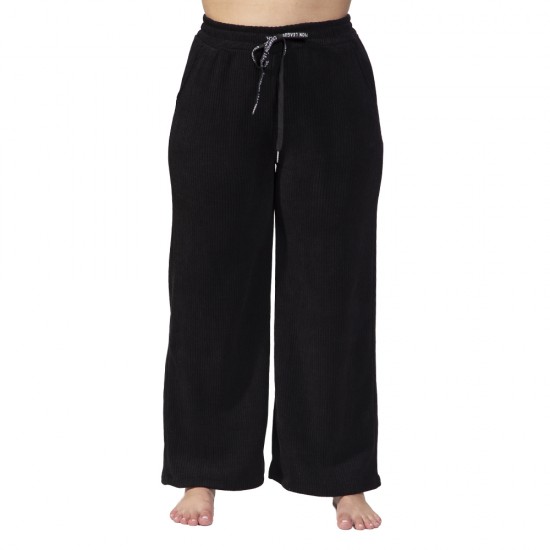 Παντελόνα Γυναικεία Ριπ Με Κορδόνι Plus Size Μαύρο Παντελόνα Γυναικεία Ριπ Με Κορδόνι Plus Size Μαύρο