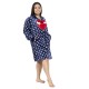 Γυναικεία Ρόμπα Fleece Plus Size Μπλε Σκούρο Πουά Με Σχέδιο Καρδιά Γυναικεία Ρόμπα Fleece Plus Size Μπλε Σκούρο Πουά Με Σχέδιο Καρδιά