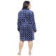 Γυναικεία Ρόμπα Fleece Plus Size Μπλε Σκούρο Πουά Με Σχέδιο Καρδιά Γυναικεία Ρόμπα Fleece Plus Size Μπλε Σκούρο Πουά Με Σχέδιο Καρδιά