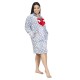 Γυναικεία Ρόμπα Fleece Plus Size Γκρι Πουά Με Σχέδιο Καρδιά Γυναικεία Ρόμπα Fleece Plus Size Γκρι Πουά Με Σχέδιο Καρδιά