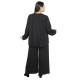Γυναικείο Σετ Παντελόνι - Μπλούζα Με Κολιέ Plus Size Μαύρο Γυναικείο Σετ Παντελόνι - Μπλούζα Με Κολιέ Plus Size Μαύρο
