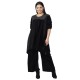 Γυναικείο Σετ Παντελόνι - Μπλούζα Βελούδο Plus Size Μαύρο Γυναικείο Σετ Παντελόνι - Μπλούζα Βελούδο Plus Size Μαύρο