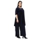 Γυναικείο Σετ Παντελόνι - Μπλούζα Βελούδο Plus Size Μπλε Σκούρο Γυναικείο Σετ Παντελόνι - Μπλούζα Βελούδο Plus Size Μπλε Σκούρο