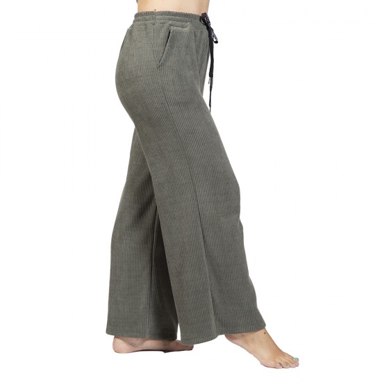 Παντελόνα Γυναικεία Ριπ Με Κορδόνι Χακί Παντελόνα Γυναικεία Ριπ Με Κορδόνι Χακί
