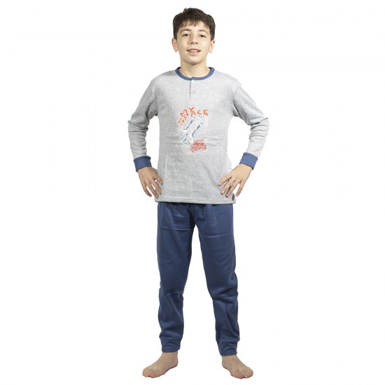 Παιδική Εφηβική Πιτζάμα Γκρι Με Σχέδιο Διάστημα Παιδική Εφηβική Πιτζάμα Γκρι Με Σχέδιο Διάστημα